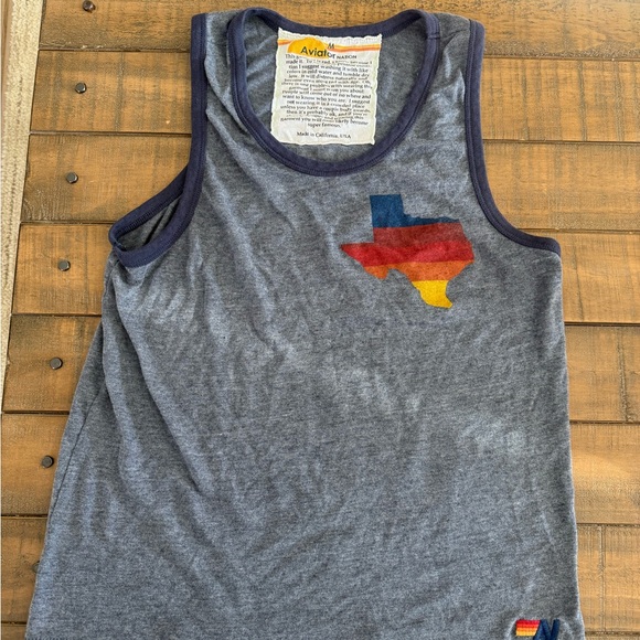 Aviator Nation Other - Aviator Nation Gray Tank with Texas Flag Design